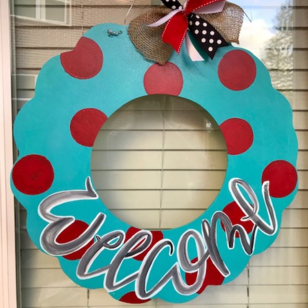 Hand-Painted DOOR HANGER...